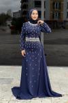 Ayça Tesettür Abiye Lacivert