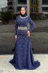 Ayça Tesettür Abiye Lacivert