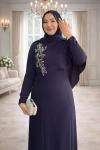 Gülçin Tesettür Abiye Lacivert