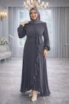 Beliz Tesettür Abiye Antrasit