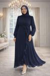 Beliz Tesettür Abiye Lacivert