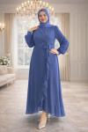 Beliz Tesettür Abiye Mavi