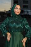 Dicle Tesettür Abiye Zümrüt