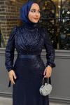 Başak Tesettür Abiye Lacivert