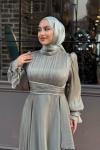 Eda Tesettür Abiye Mint Yeşili
