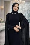 Burcu Tesettür Abiye Siyah