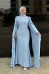 Burcu Tesettür Abiye Bebe Mavisi