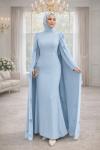 Burcu Tesettür Abiye Bebe Mavisi