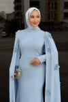 Burcu Tesettür Abiye Bebe Mavisi