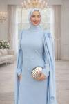 Burcu Tesettür Abiye Bebe Mavisi