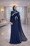 Gönül Tesettür Abiye Lacivert