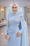 Gönül Tesettür Abiye Bebe Mavisi
