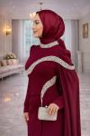 Gönül Tesettür Abiye Bordo