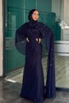 Bilge Tesettür Abiye Lacivert