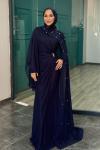 Bilge Tesettür Abiye Lacivert