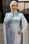 Mehlika Tesettür Abiye Bebe Mavisi