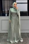 Mehlika Tesettür Abiye Mint Yeşili