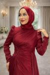 Beste Tesettür Abiye Bordo