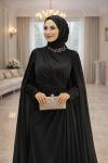 Yakut Tesettür Abiye Siyah