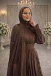 İpek Tesettür Abiye Acı Kahve