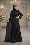 İpek Tesettür Abiye Siyah