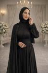 İpek Tesettür Abiye Siyah