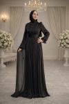İpek Tesettür Abiye Siyah