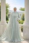 İpek Tesettür Abiye Su Yeşili