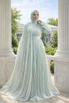 İpek Tesettür Abiye Su Yeşili