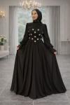 Hanzade Tesettür Abiye Siyah