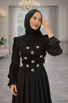 Hanzade Tesettür Abiye Siyah