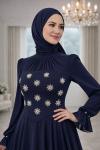 Hanzade Tesettür Abiye Lacivert