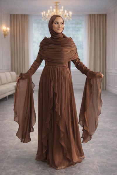 Madonna Abiye Kahverengi