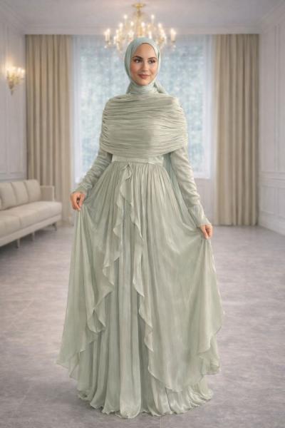 Madonna Abiye Mint Yeşili