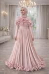 Adelina Tesettür Abiye Pembe