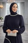 Kayra Tesettür Abiye Lacivert