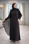 Aybüke Tesettür Abiye  Siyah