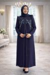 Betül Tesettür Abiye Lacivert
