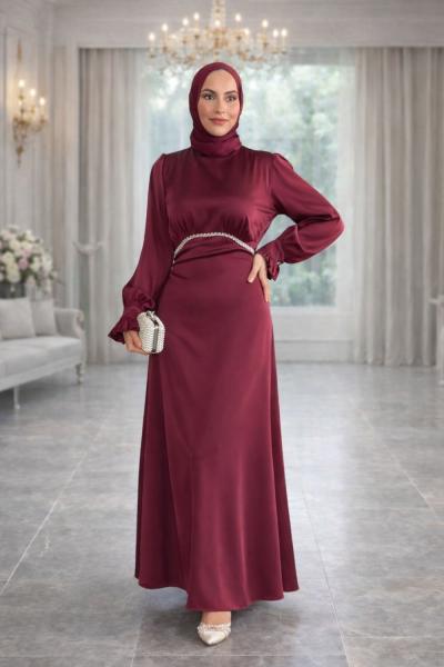 Eslem Tesettür Abiye Mürdüm