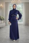 Eslem Tesettür Abiye Lacivert