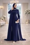 Serpil Tesettür Abiye Lacivert