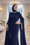 Serpil Tesettür Abiye Lacivert