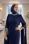 Serpil Tesettür Abiye Lacivert