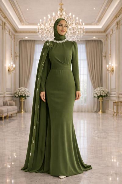 Serap Tesettür Abiye Haki