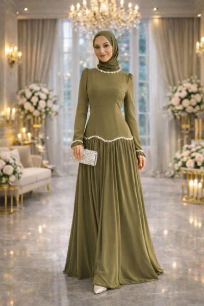 Merve Tesettür Abiye Haki