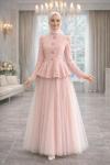 Eylül Tesettür Abiye Pembe