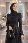Eylül Tesettür Abiye Siyah