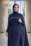 İncilay Tesettür Abiye Lacivert