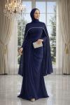 İncilay Tesettür Abiye Lacivert