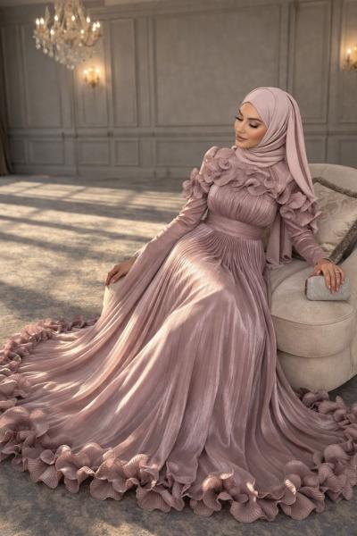 Adelina Tesettür Abiye Gül